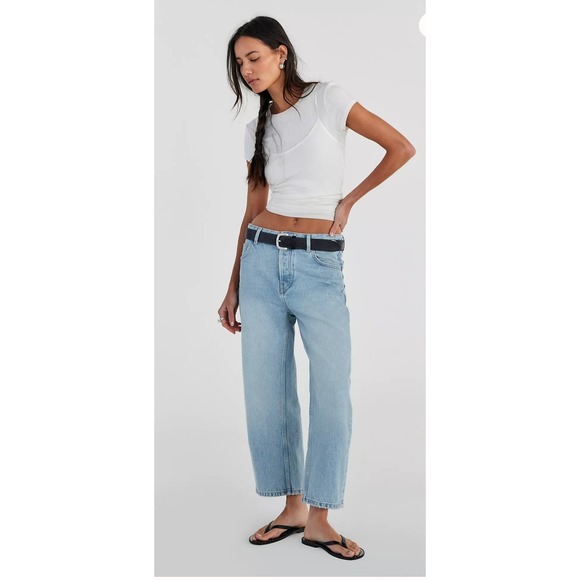 We The Free Denim - We The Free Deep Trance Dropped Boyfriend Jeans 29 Medium Wash Denim Baggy